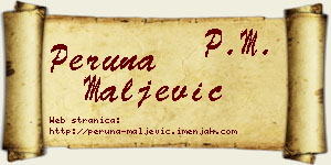 Peruna Maljević vizit kartica